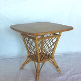 Bar table, vintage rattan