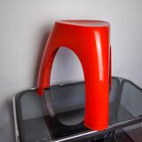 Red elephant stool by vilmer, spain, 1980