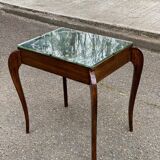 Louis XV solid wood mirrored coffee table