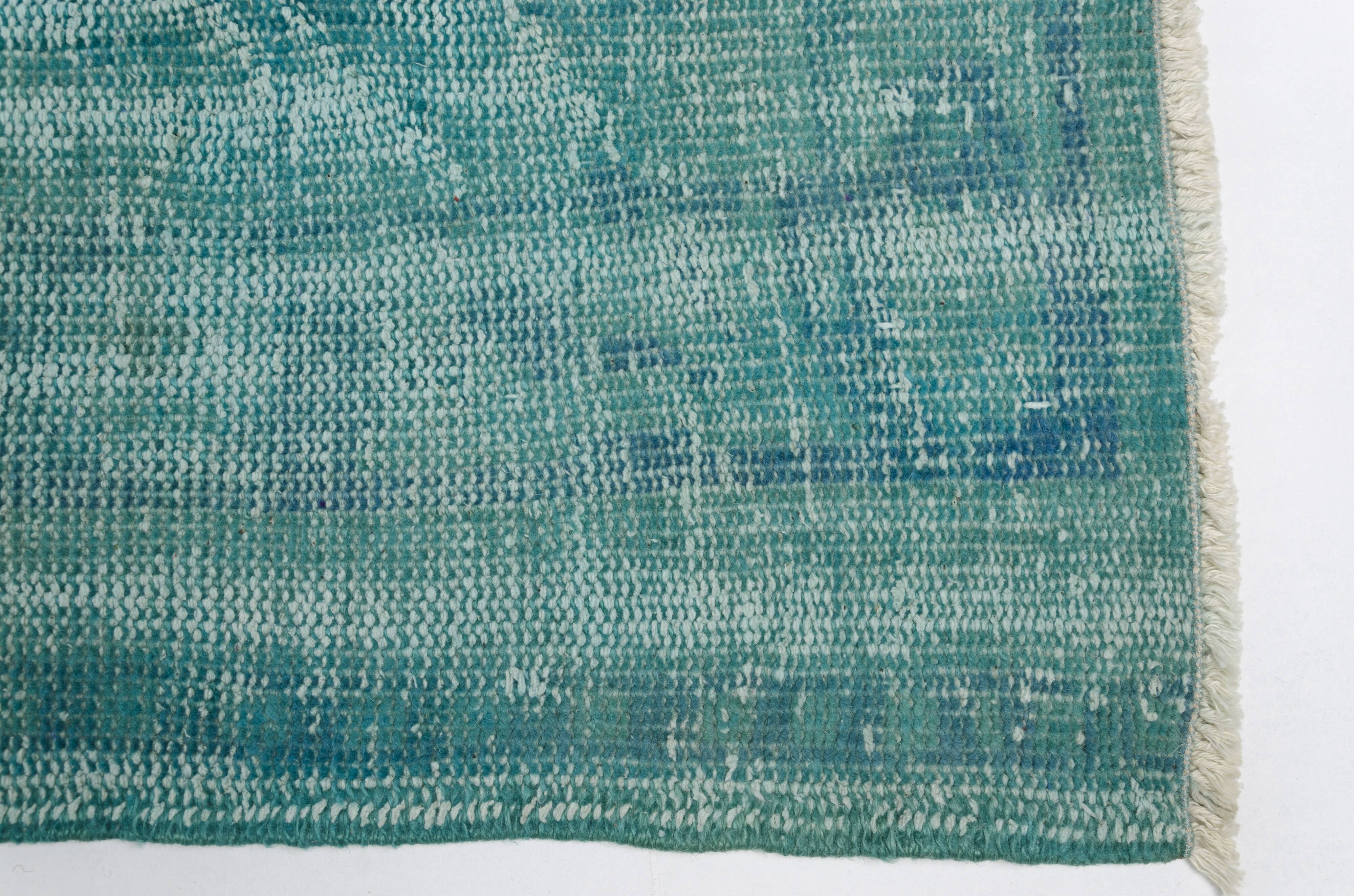 vintage Turqouise Vintage Carpet