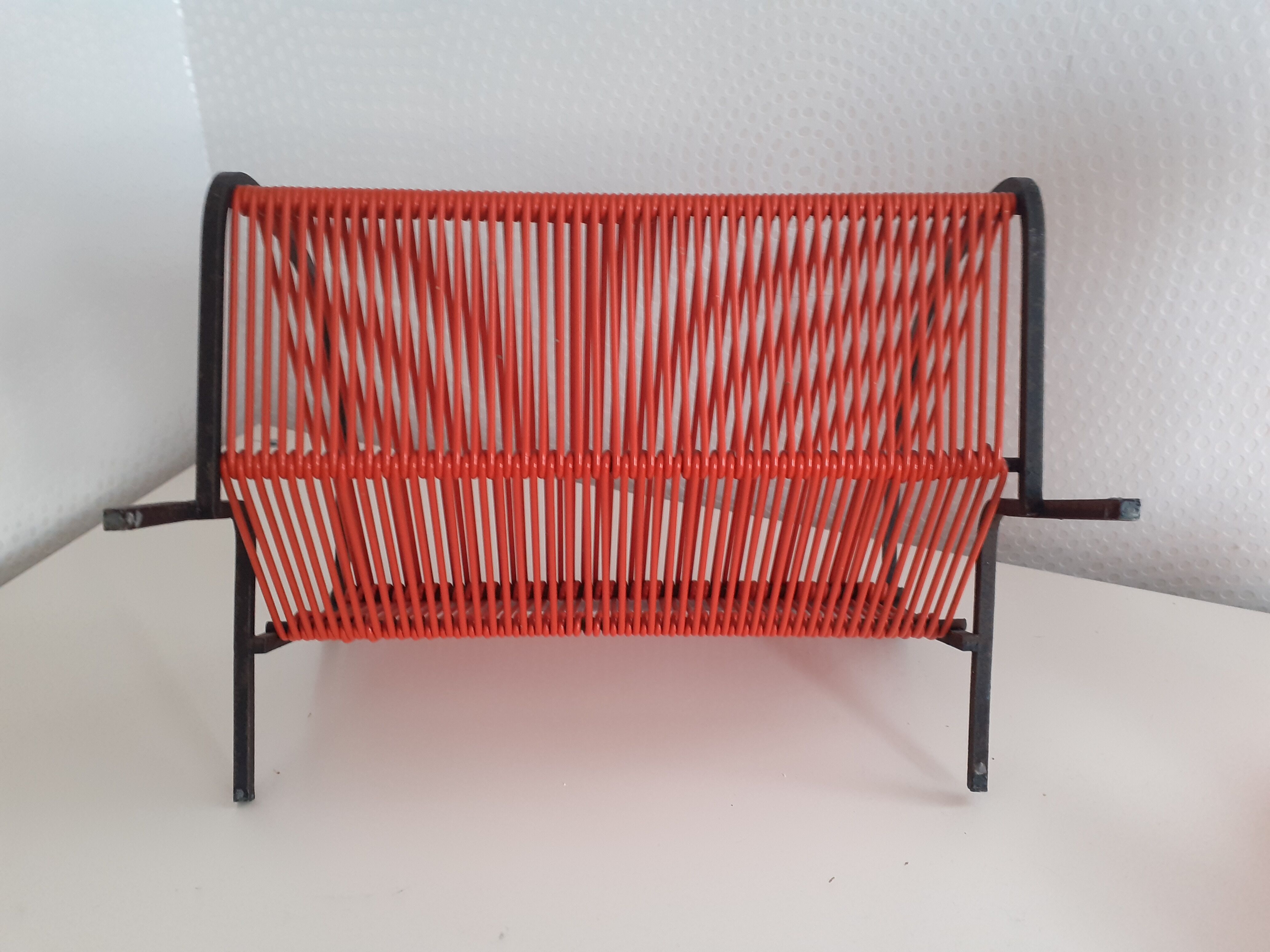 Porte vinyles scoubidou