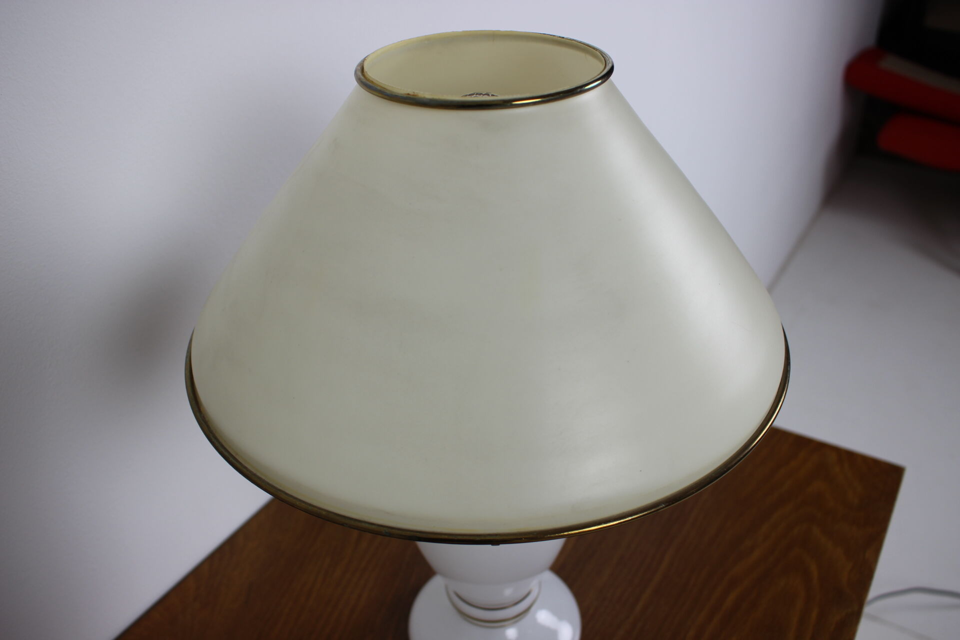 Mid-century Glass table lamp, 1970's.