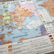 Vintage school map war in europe and the pacific mdi year 1975