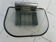 Chrome metal soap holder and smoked glass bathroom accessory