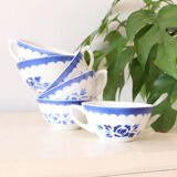 Vintage cups stencil pattern x 6, vintage, 1950