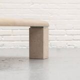 Italian Travertine & Chrome Coffee Table