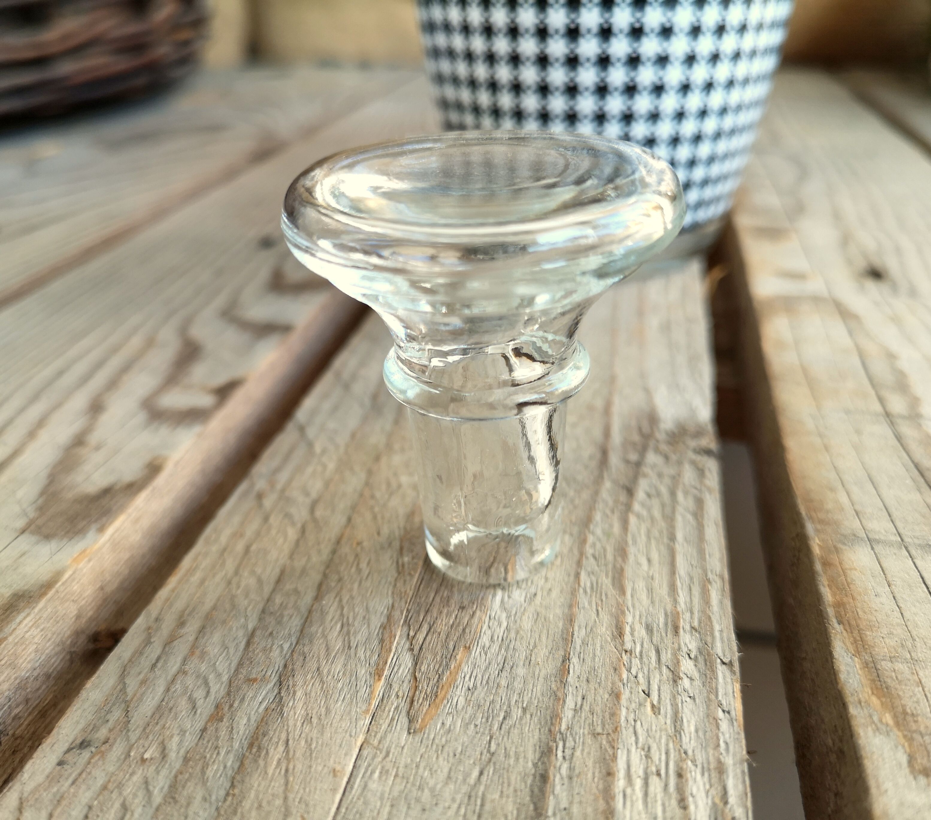 Carafe Luminarc Vintage with Bouchon with Black and White Carreaux décor