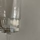 Set of 9 champagne flutes with flat sides in crystal sounding 1960