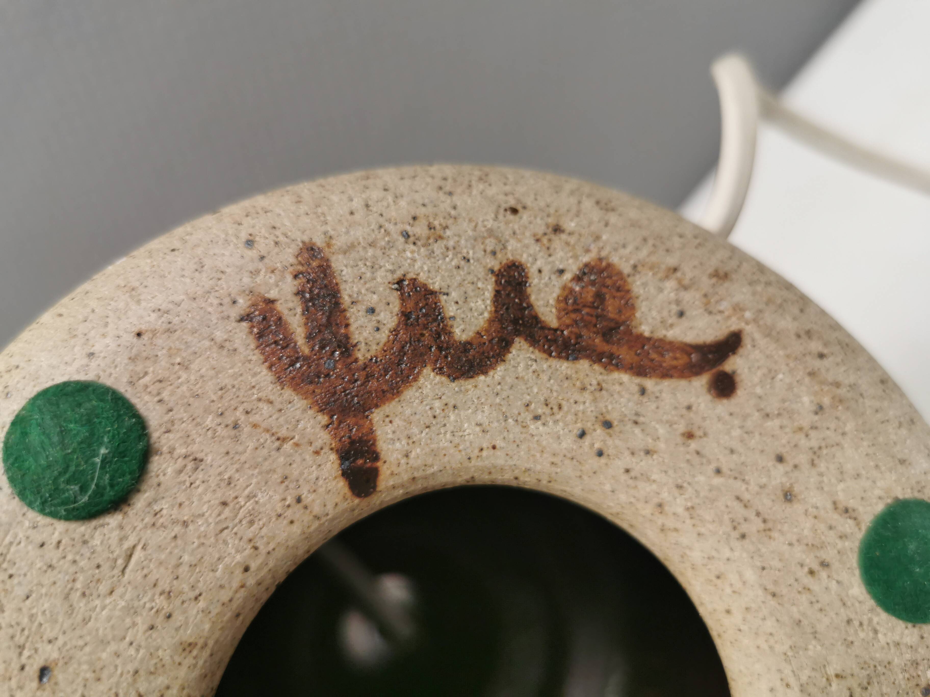 Beautiful Tue Poulsen table lamp in ceramic. Denmark 1970-80s.