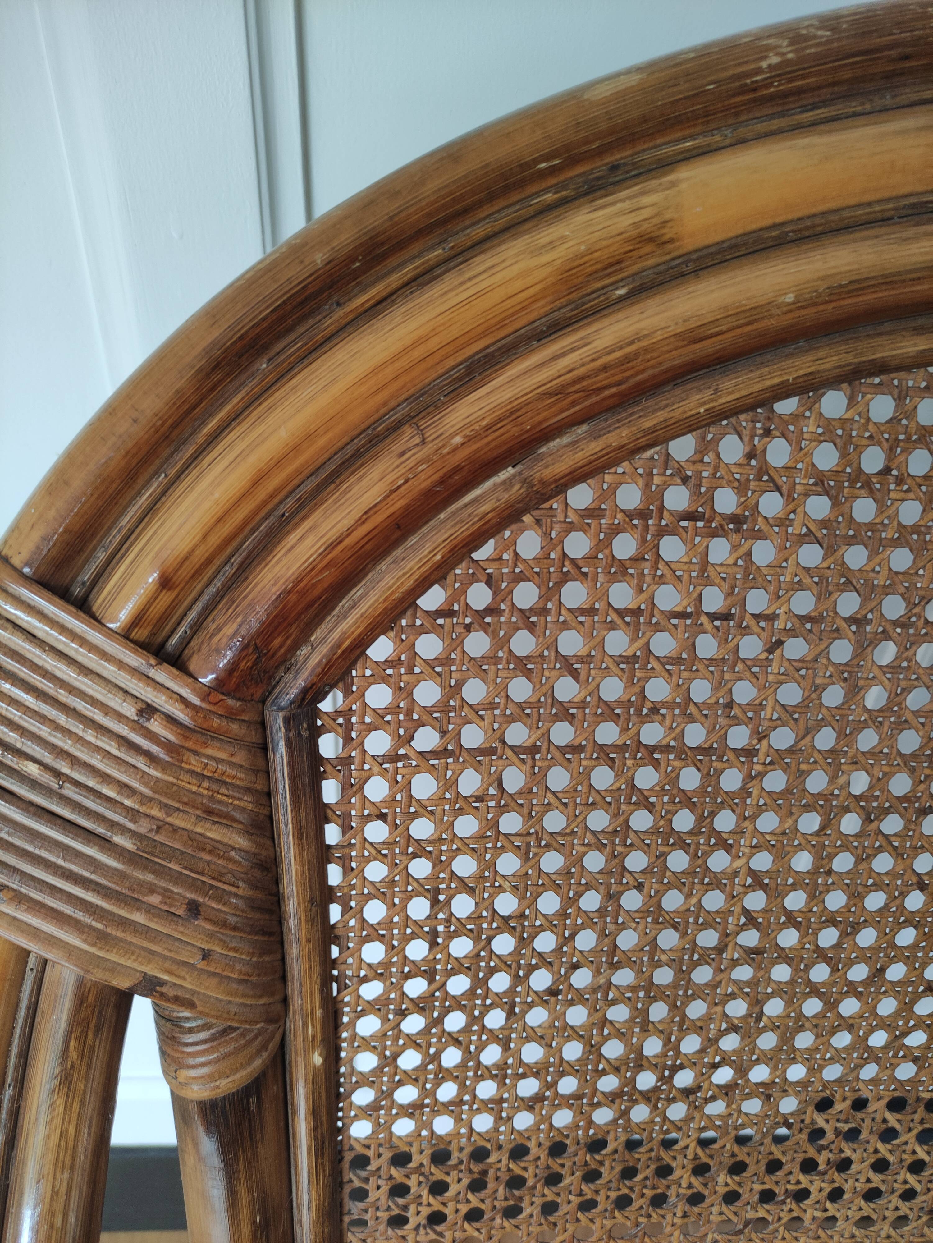 rattan cane armchair