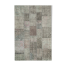 Tapis anatolien surteint fait à la main 200 cm x 297 cm tapis patchwork gris
