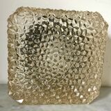 Amber moulded glass ceiling lighten circa 1960