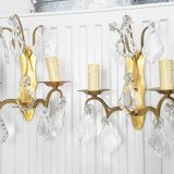 Pair of wall sconces in bronze and crystal – Empire Style – MG