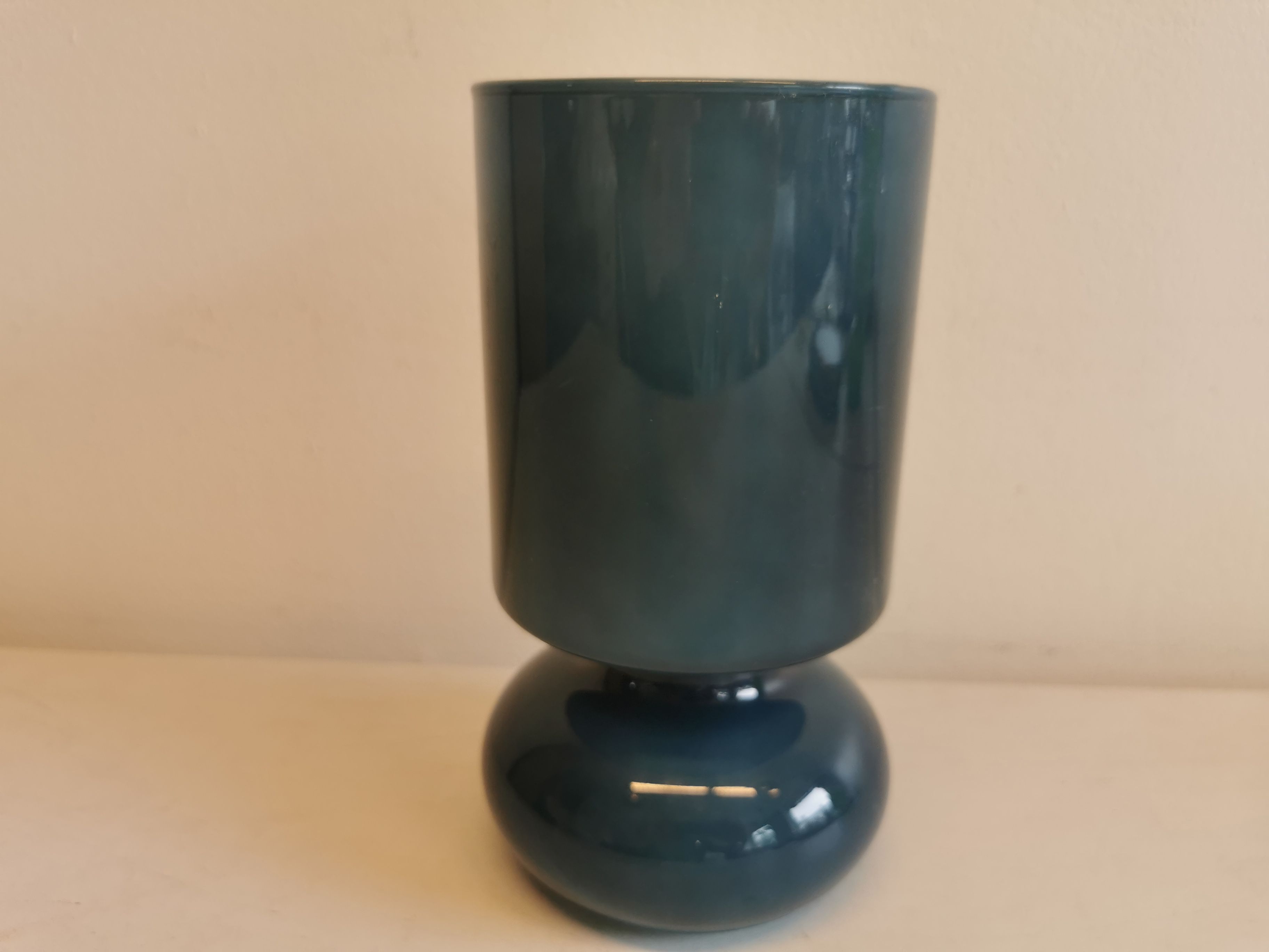 Vintage table lamp from ikea, model lykta, in petrolium blue color, from the late 90s.