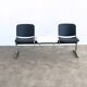Vintage bench | waiting room bench with table | 1970s