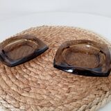 Cendrier vintage Luminarc en verre fumé années 60