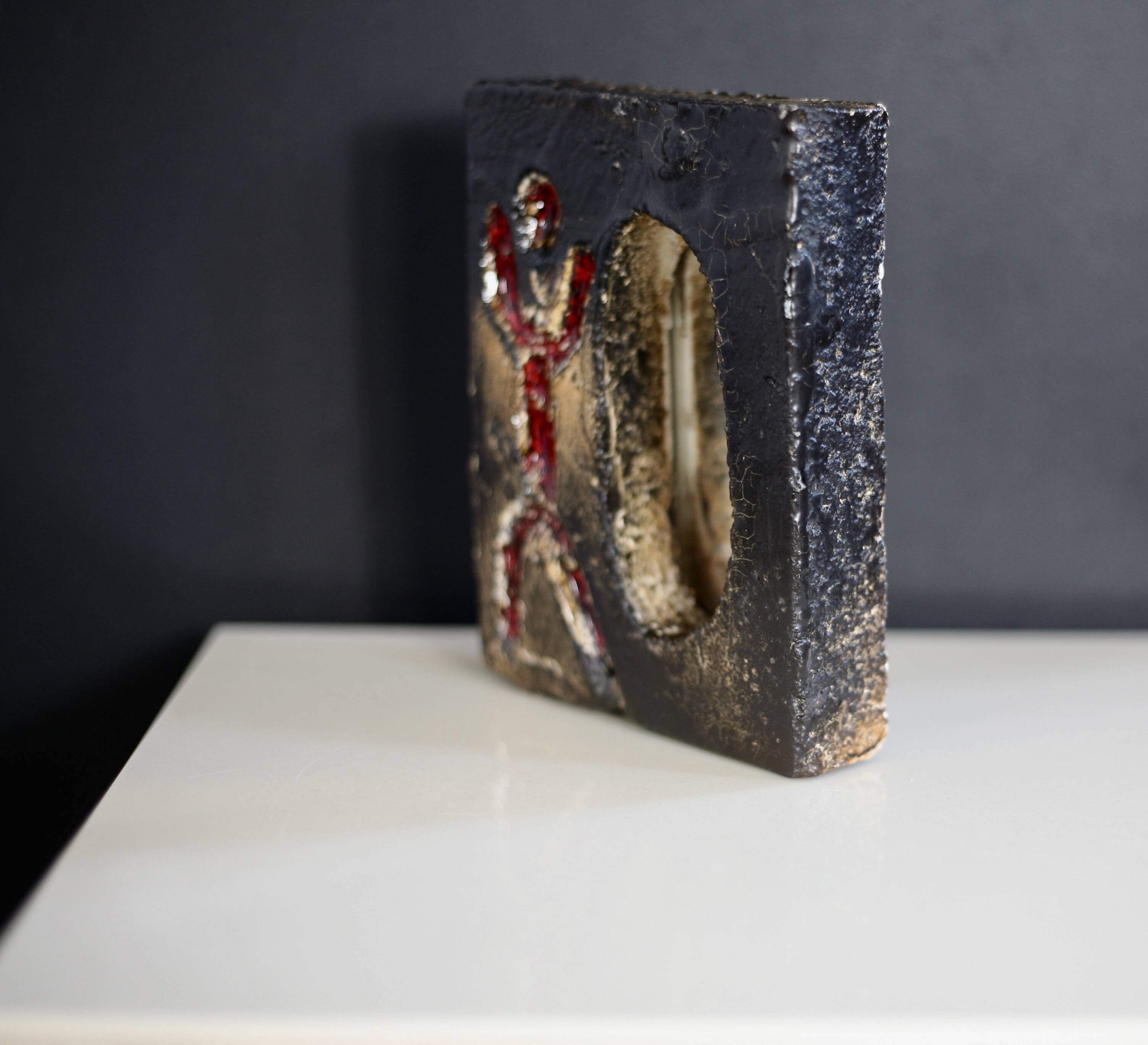 Miroir en céramique, Galerie Palissy, années 60