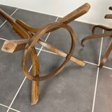 Coat rack parrot swivel Baumann bistro style 1960 curved wood