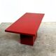 Vintage Italian Coffee Table in Red Granite with Silver Flecks, 1980s