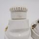 Duo of white ceramic wall lamps