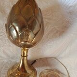Kronenbourg - "K" hop flower lamp in filled brass and its lampshade