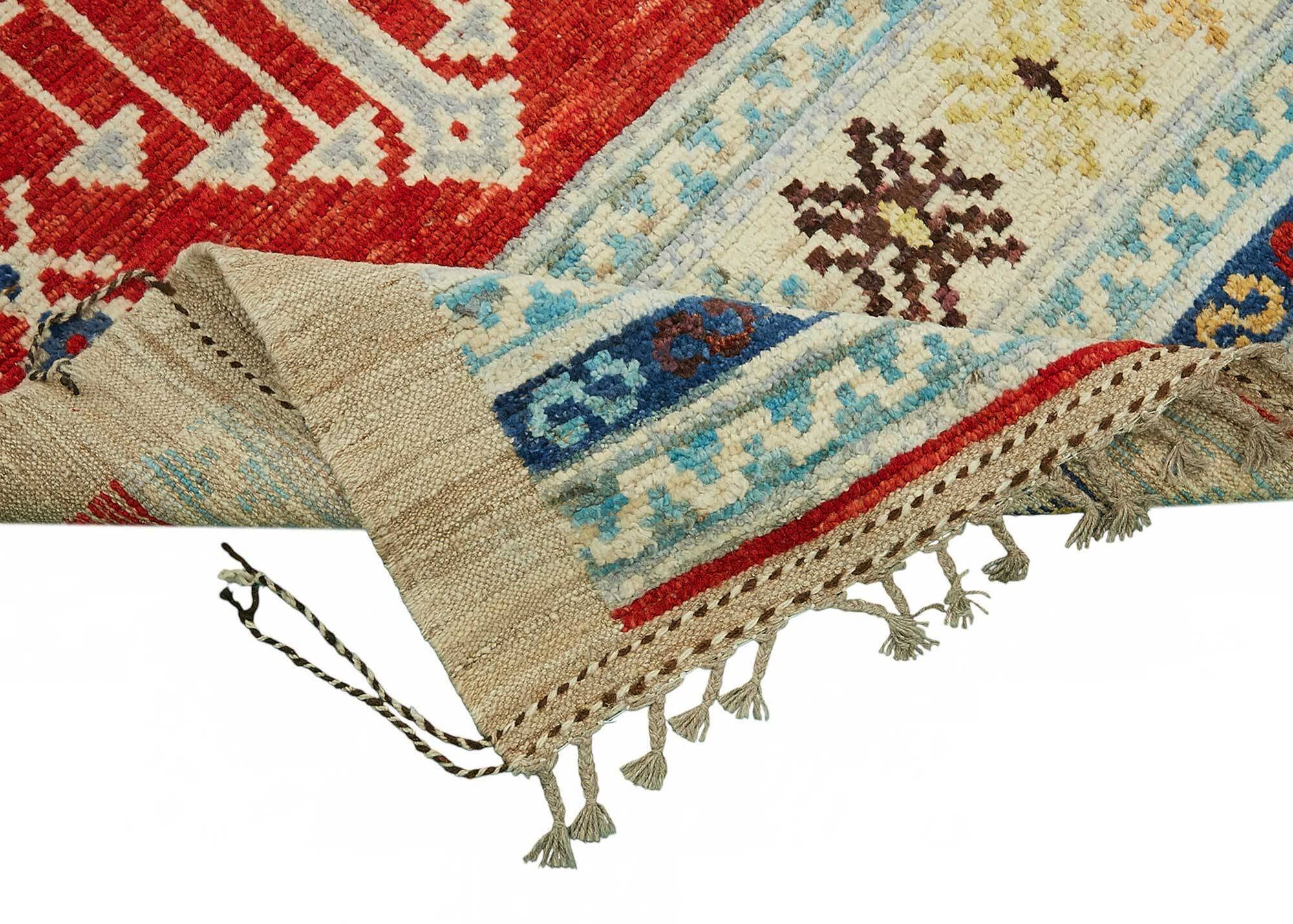 Hand-Knotted Turkish Contemporary 205 cm x 292 cm Multicolor Wool Carpet
