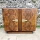 Low sideboard in black marble, Art Deco, 1930s