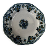 18th-century Moustiers earthenware plate with floral decoration