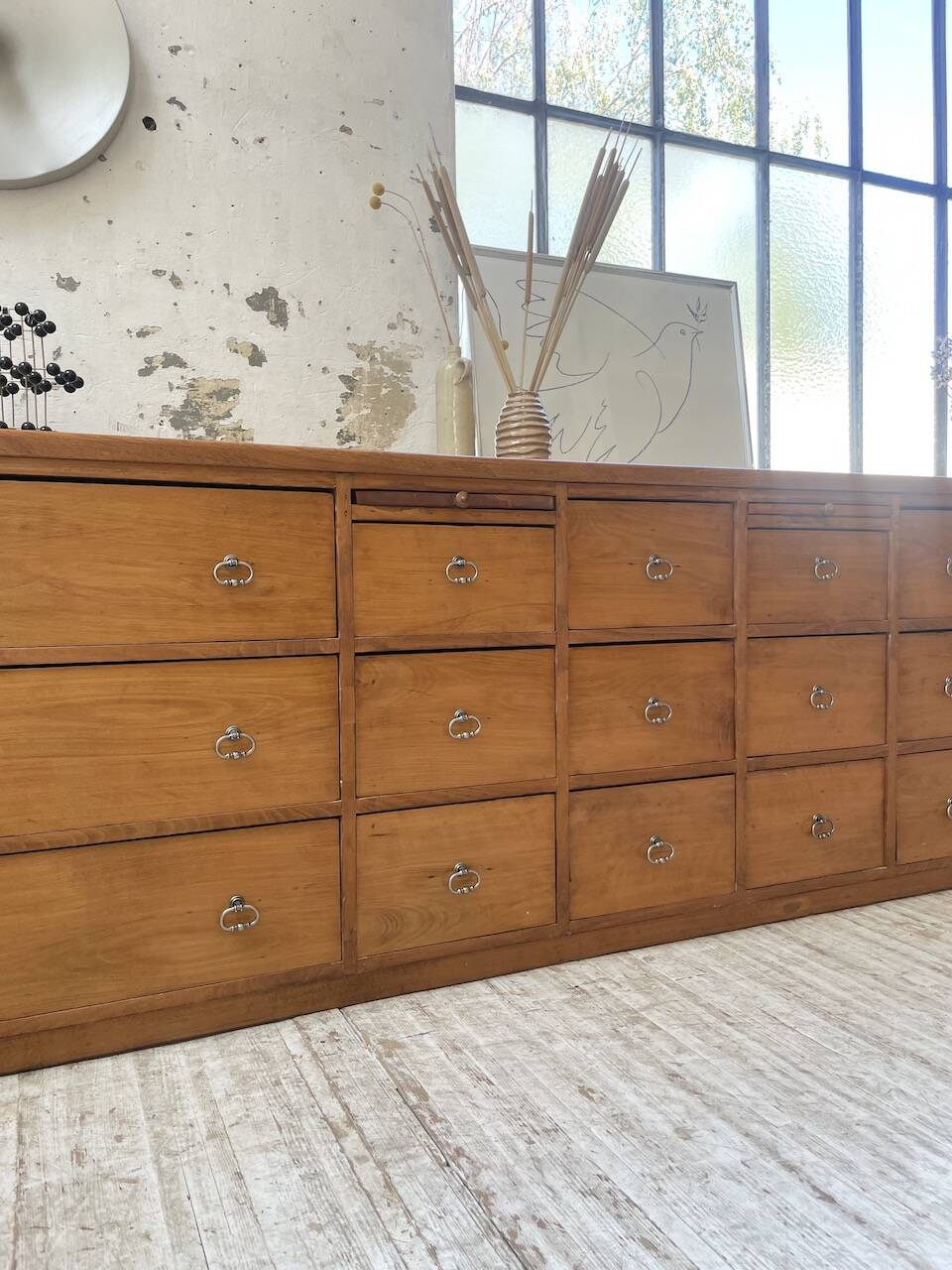 XXL golden oak craft furniture from the 50s