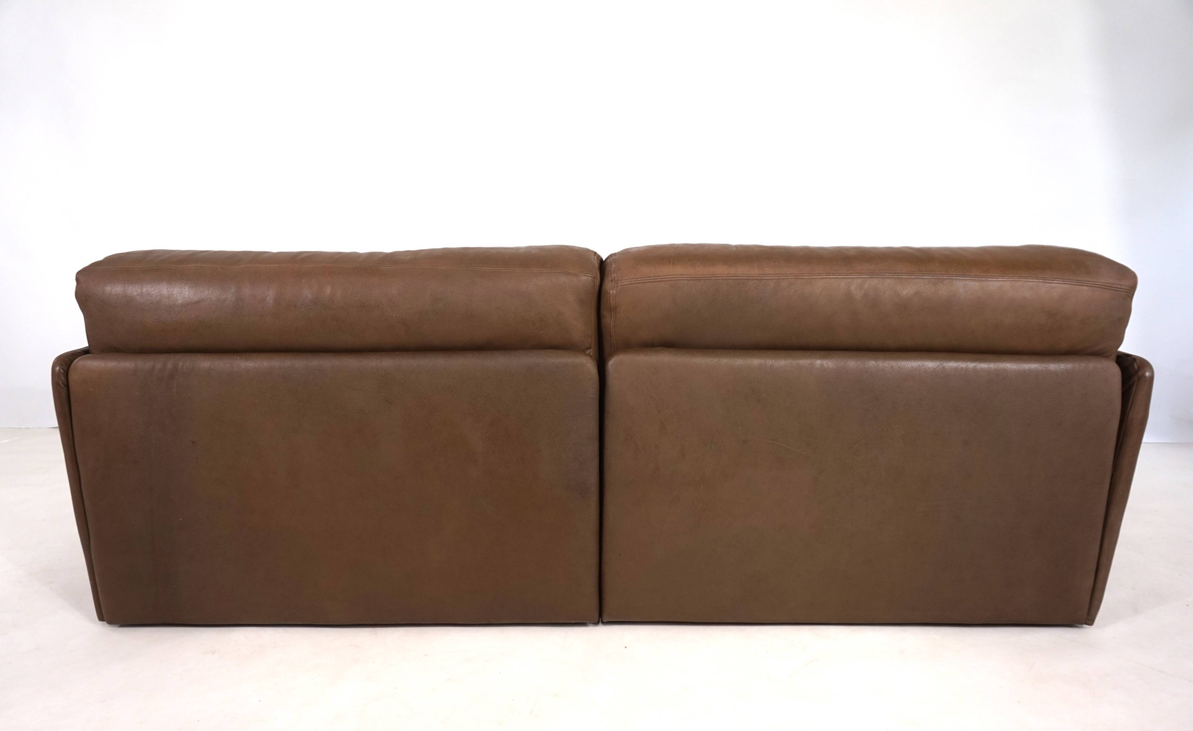 De Sede DS-76 leather double sofa bed, 1970
