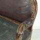Leather bistro bench