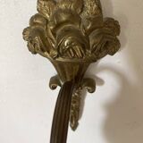 Antique bronze and glass paste wall light