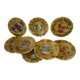 Set of 8 dessert plates in Sarreguemines slip