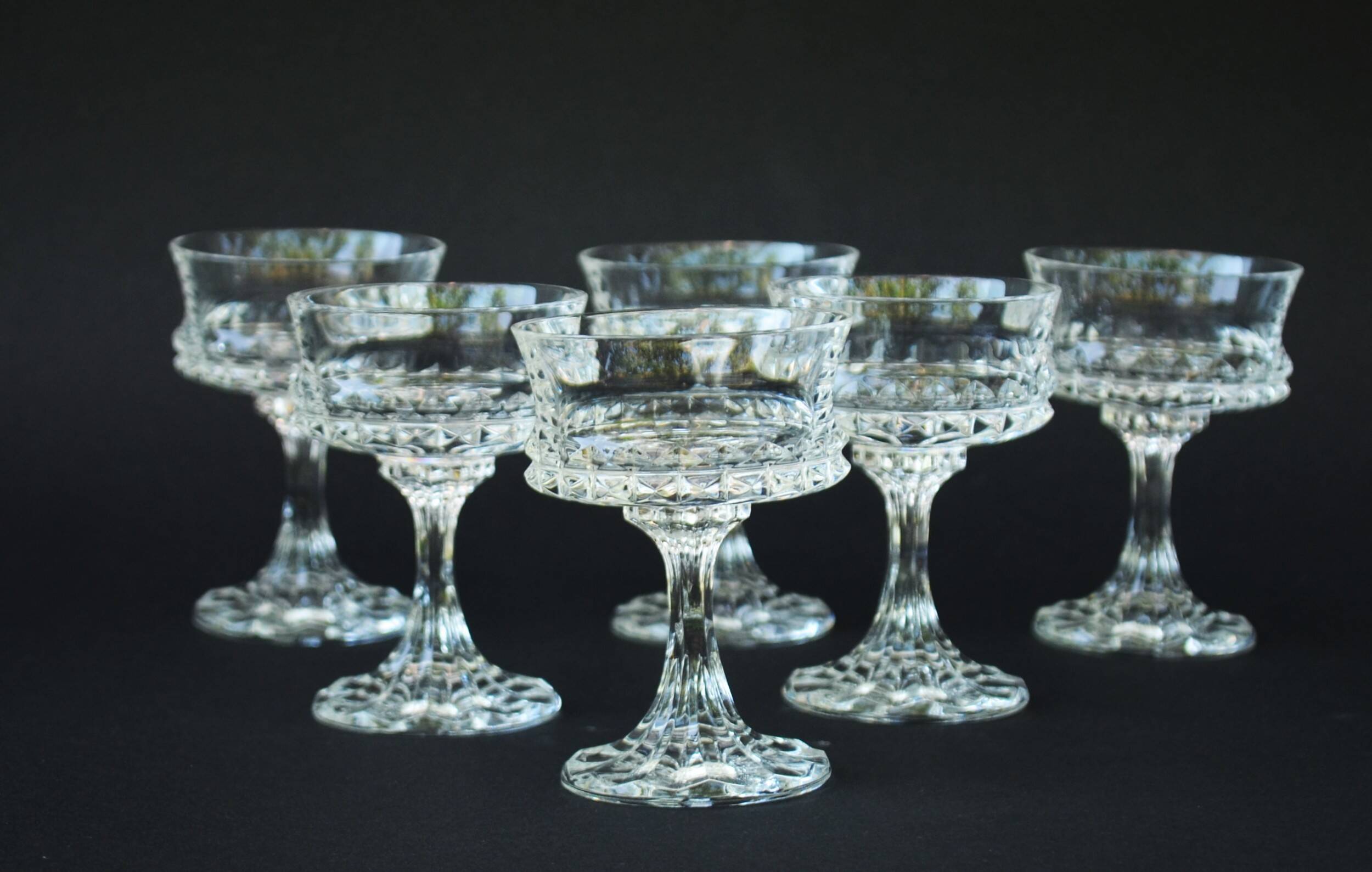 Villeroy & Boch Set of Lucretia 1970s liqueur glasses  Villeroy & Boch Lucretia liqueur set