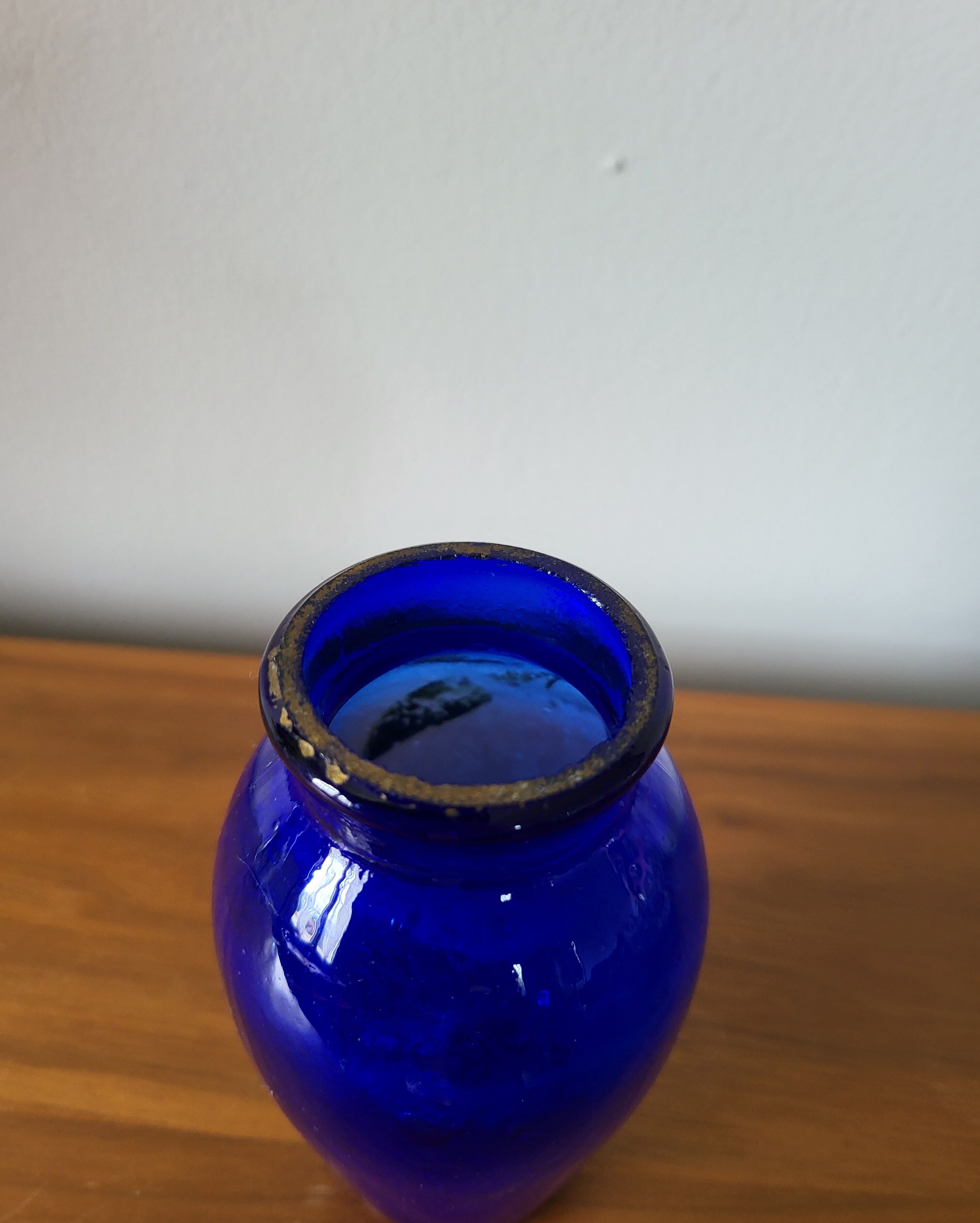 Small cobalt blue glass vase
