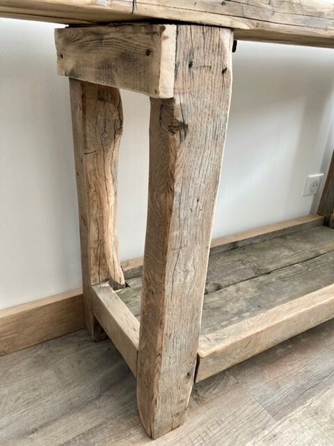 Old wooden workbench