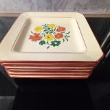 Set of 6 dessert plates Salins France