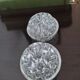 Set of 2 glass balls - flower spikes