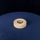 Italian Round Travertine and Copper-Toned Metal Ashtray, 1970
