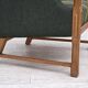1970s, Danish armchair, green furniture wool, solid oak wood.