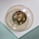 Large brass and blown bubble glass ceiling light, Glashütte Limburg, 1970.