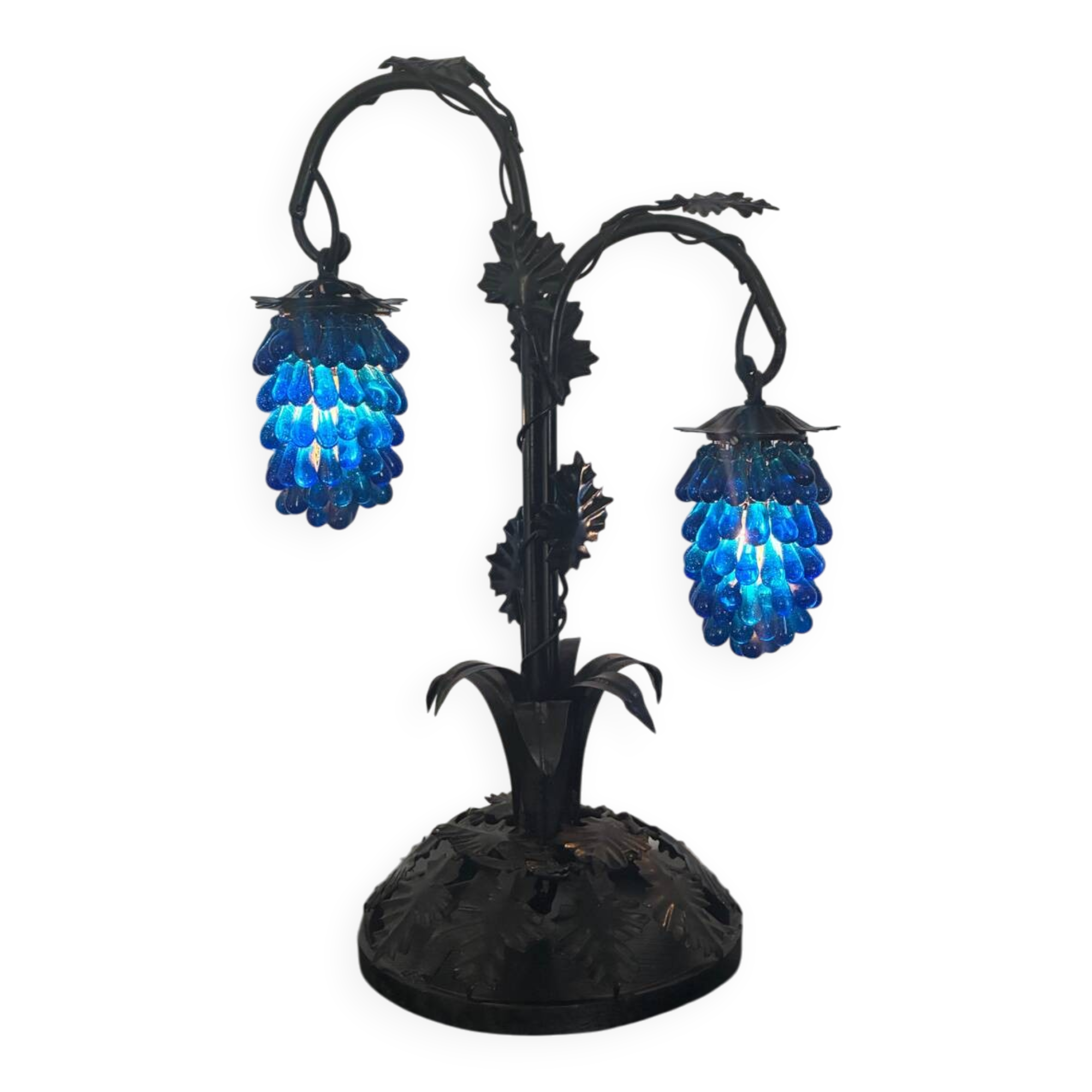Large Murano table lamp, bunch of grapes
