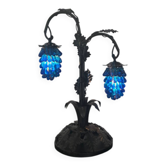 Large Murano table lamp, bunch of grapes