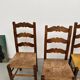 Rustic handcrafted oak chairs 1900