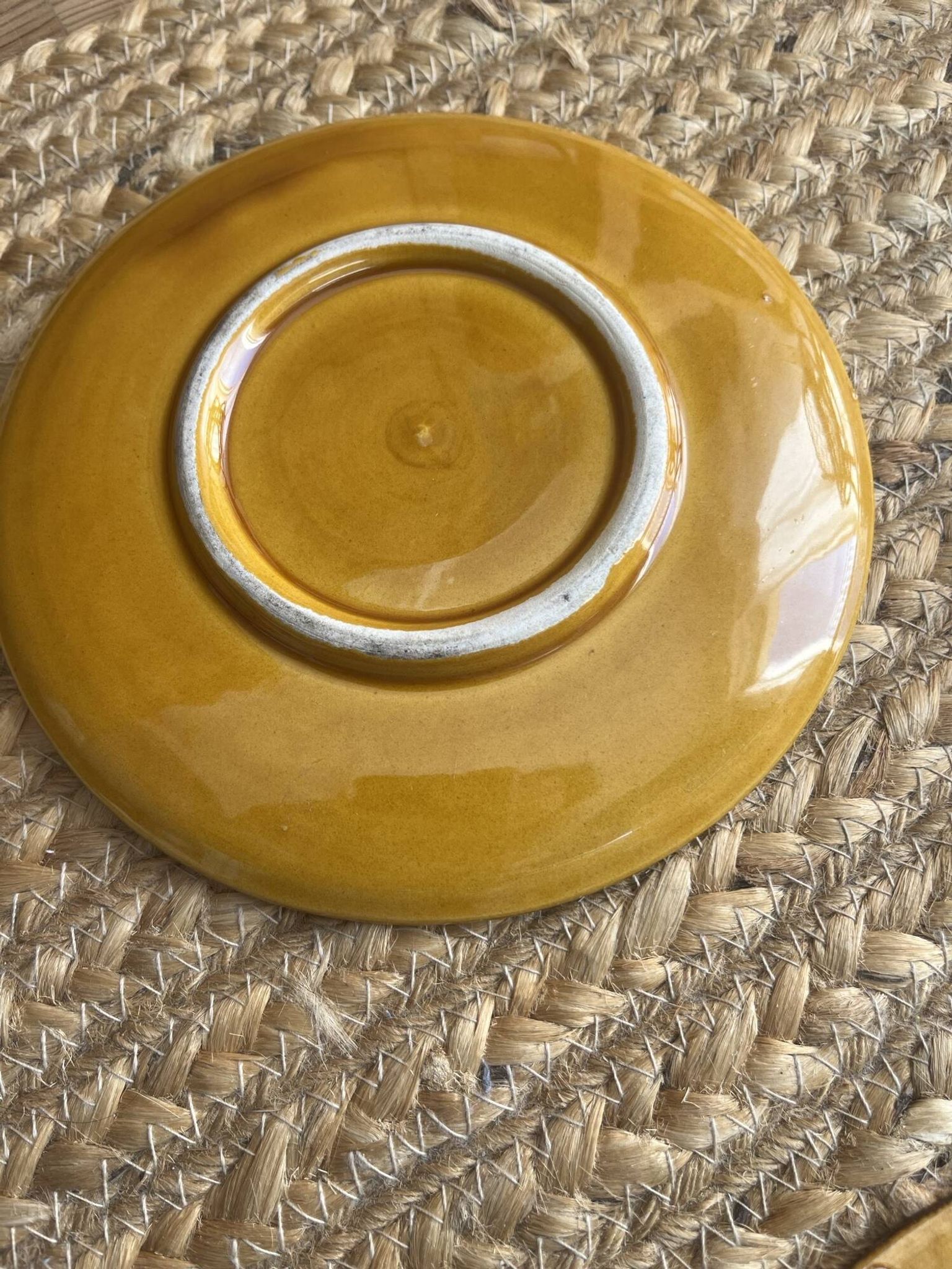 5 assiettes en céramique années 60, style Biot
