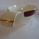 Opaque porcelain gravy boat, digoin sarreguemines, pasteur model