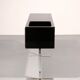 Stunning Willy Rizzo bar / sideboard in black & stainless steel, Italy 1969