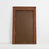 Art Deco Oak Wall Mirror, Belgium, circa 1915