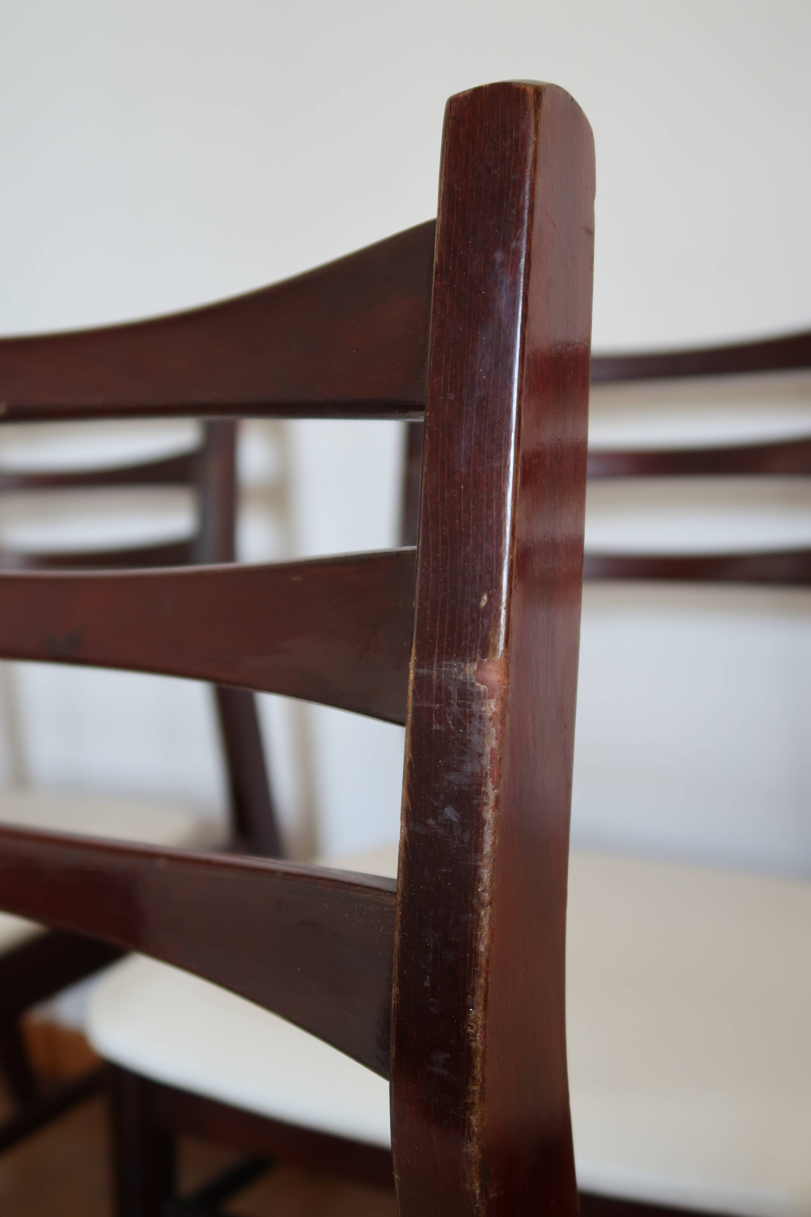 6 Scandinavian chairs skaï white