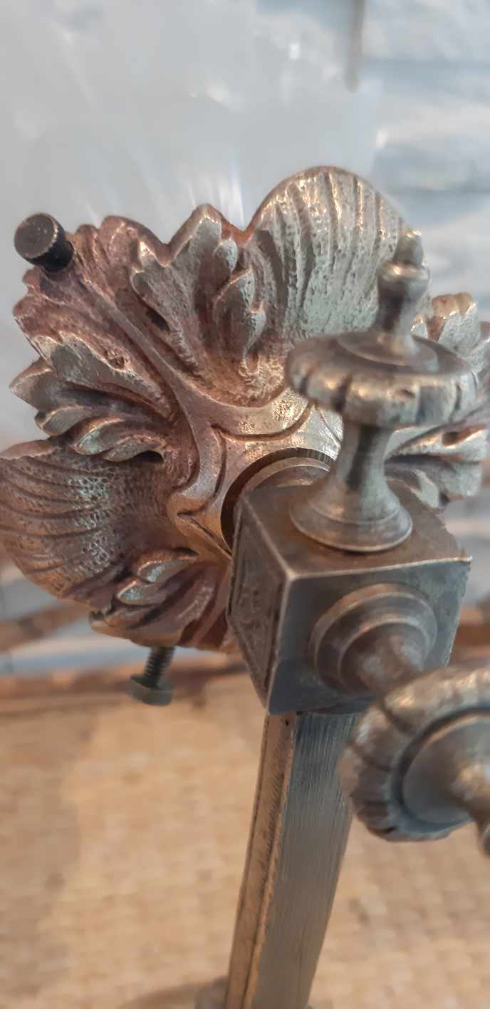 Bronze wall sconce with tulip 19th century